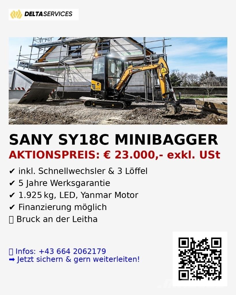Sany SY 18 C Minigravemaskiner