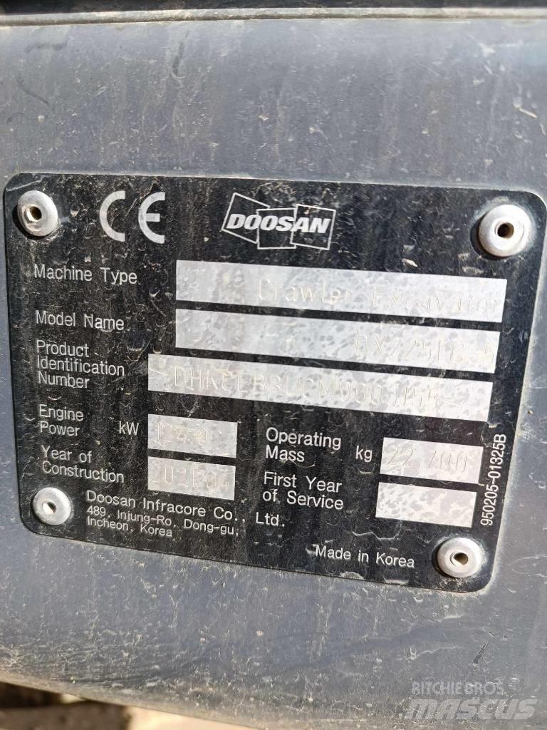 Doosan DX 225 LC-5 Gravemaskiner på larvebånd