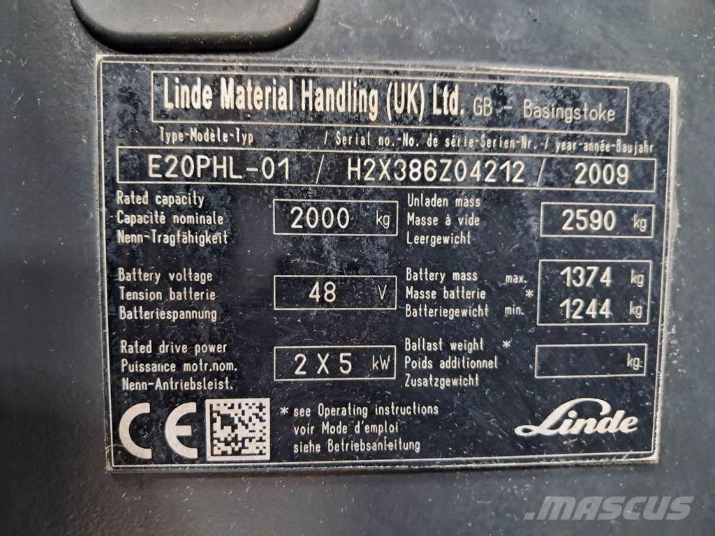 Linde E20PHL-01 El gaffeltrucks