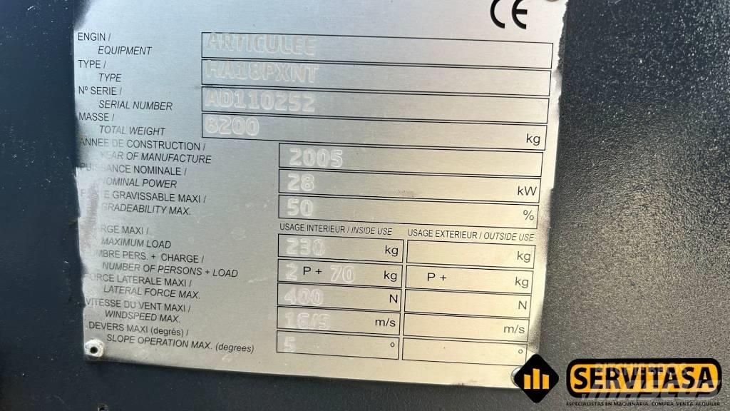 Haulotte HA 18 PX NT Bomlifte med knækarm