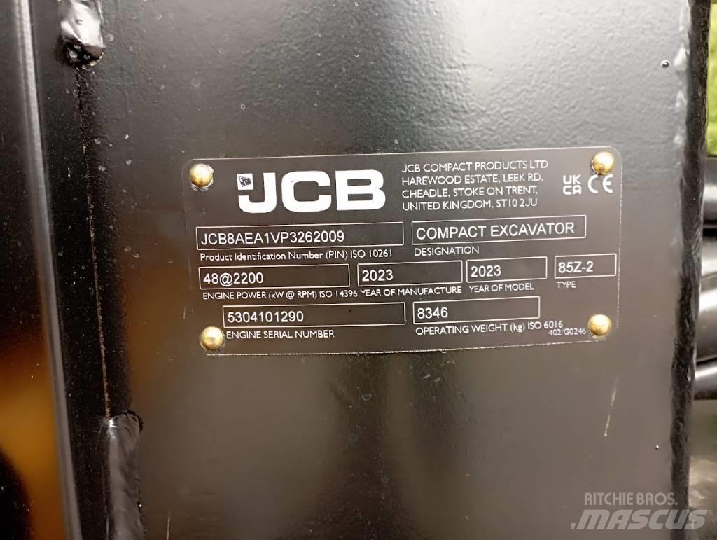 JCB 85Z Midi-gravemaskiner 7t - 12t