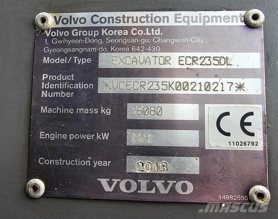 Volvo ECR235 DL Gravemaskiner på larvebånd