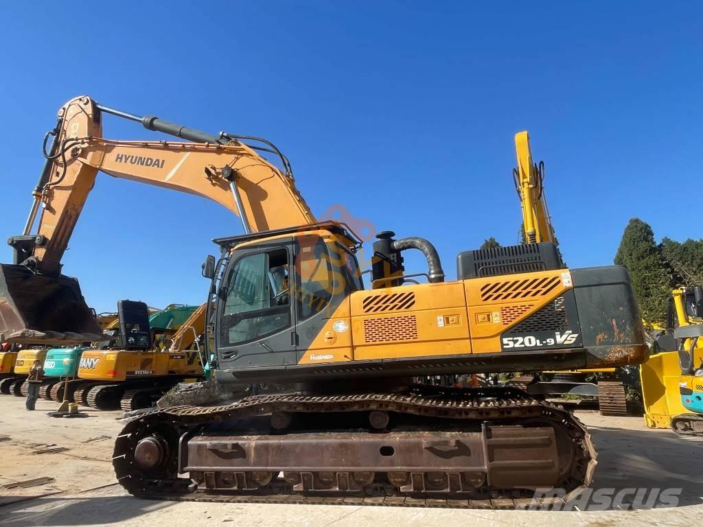 Hyundai Robex 520 VS Gravemaskiner på larvebånd