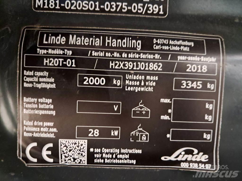 Linde H20T-01 LPG gaffeltrucks