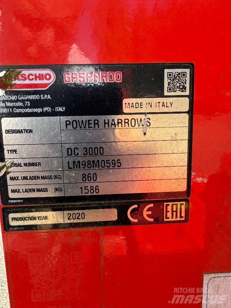 Maschio DC 3000 Elektriske harver / jordfræsere
