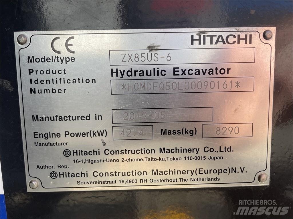 Hitachi ZX 85 US-6 Midi-gravemaskiner 7t - 12t