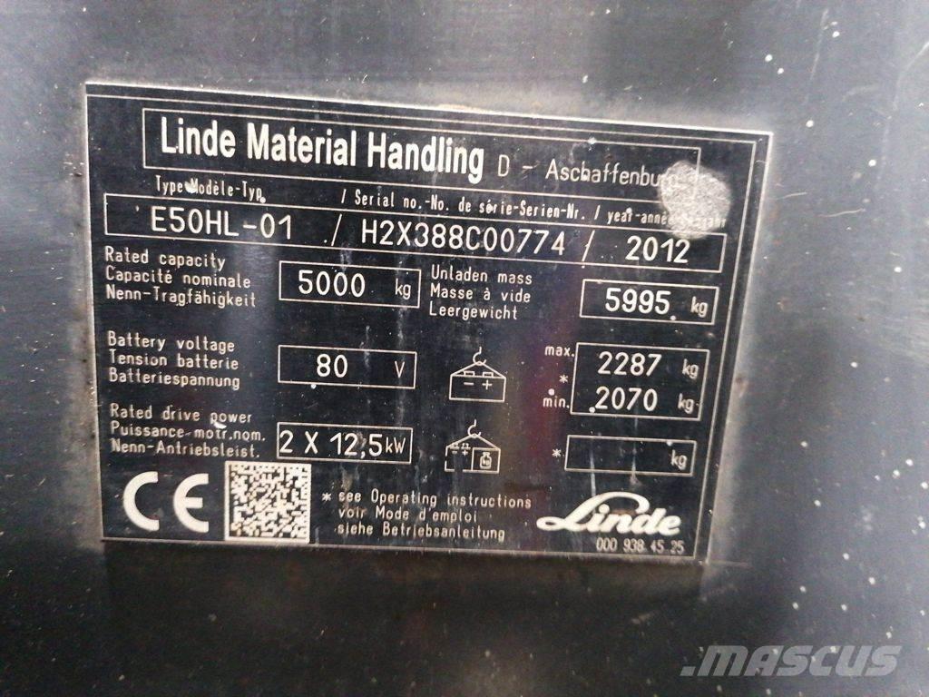 Linde E50HL-01 El gaffeltrucks
