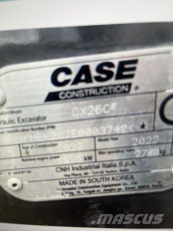 CASE CX26c Minigravemaskiner