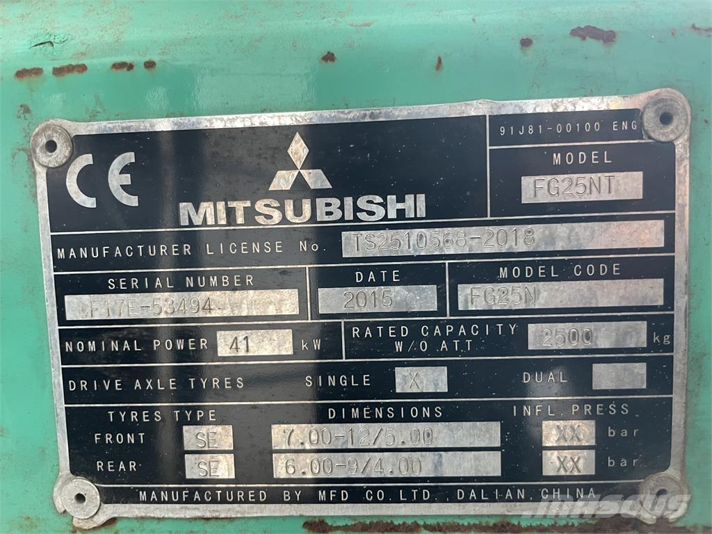 Mitsubishi FG25T LPG gaffeltrucks