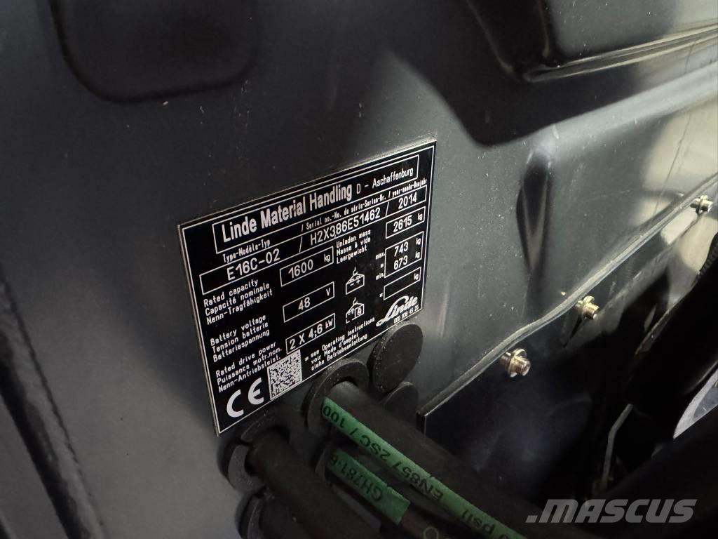 Linde E 16 C-02 El gaffeltrucks