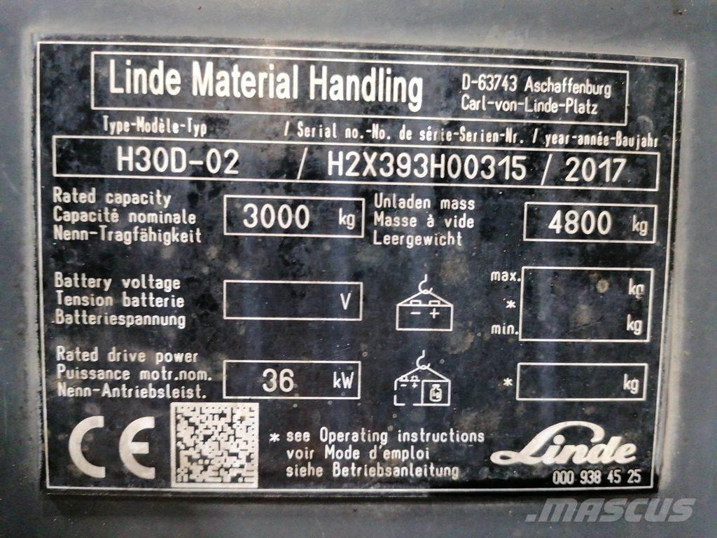 Linde H30D-02 Diesel gaffeltrucks