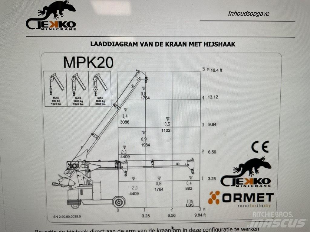 Jekko MPK 20 W Minikraner