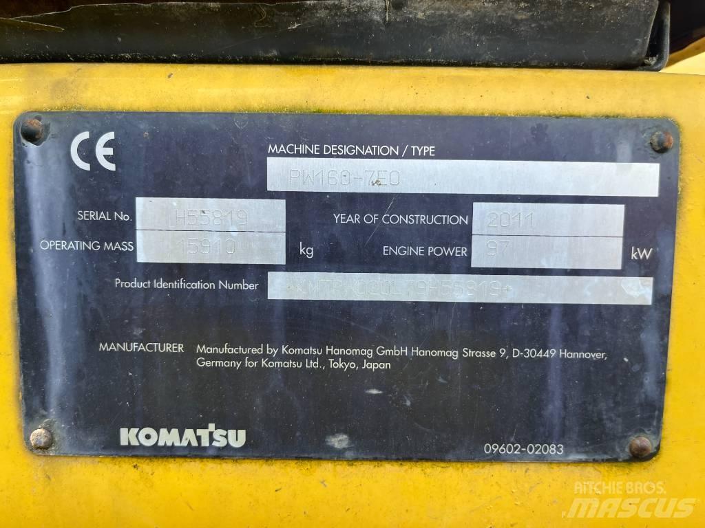 Komatsu PW 160-7 Gravemaskiner på hjul