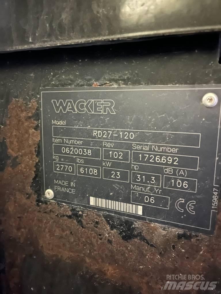 Wacker RD27 Jordvibrationstromler
