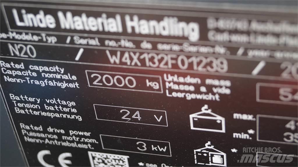 Linde N20 kurz Plukketruck, lav