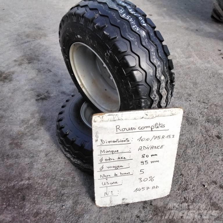 Advance 10.0/75R15.3 Hjul, Dæk og Fælge