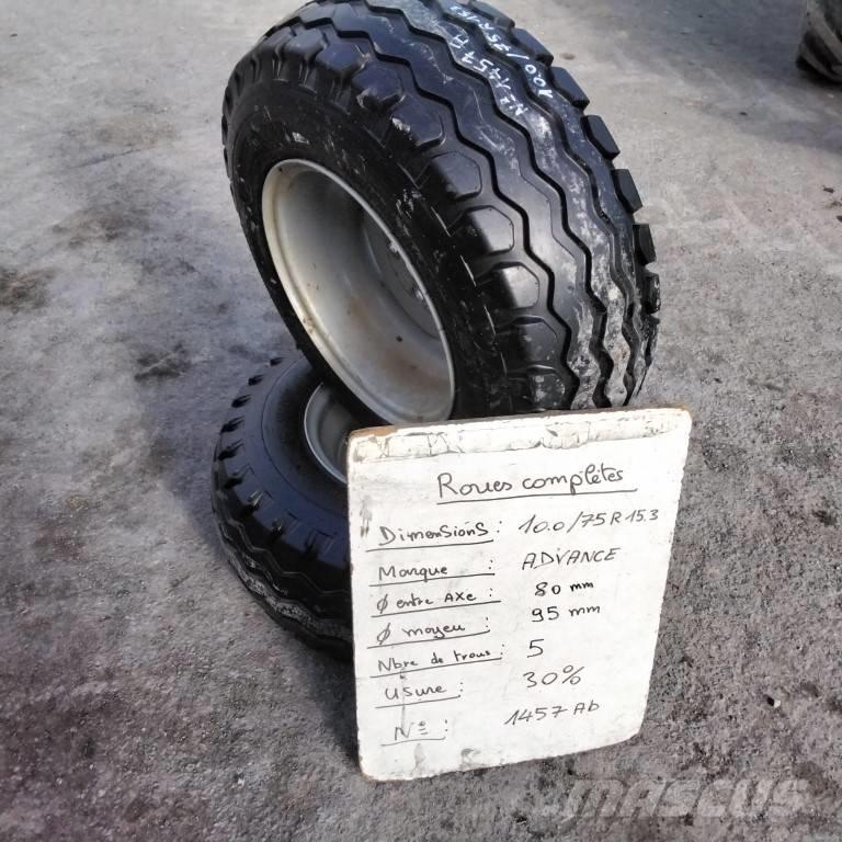 Advance 10.0/75R15.3 Hjul, Dæk og Fælge