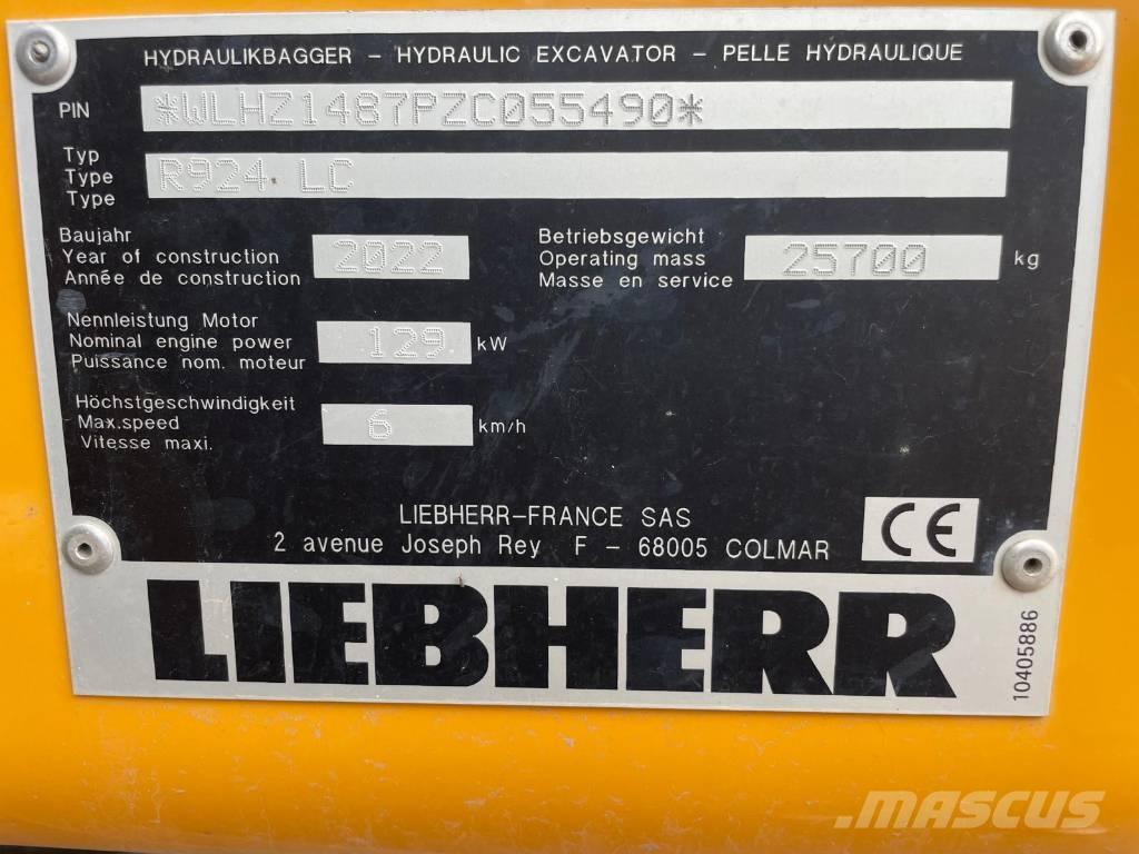 Liebherr R924 G8 Gravemaskiner på larvebånd