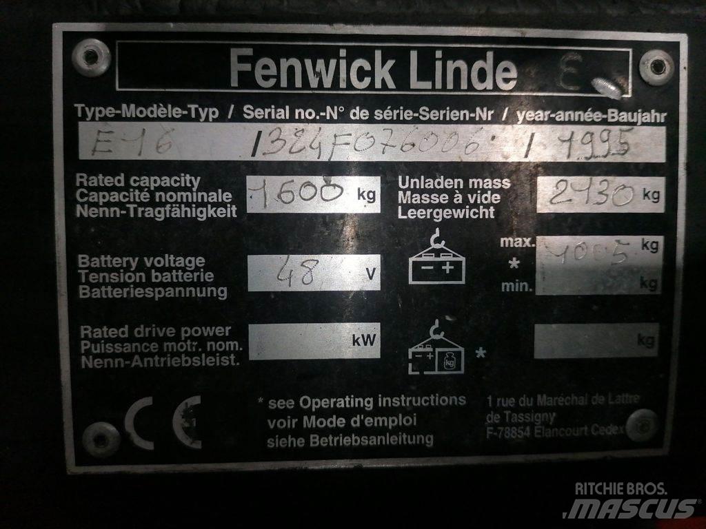 Linde E16 El gaffeltrucks