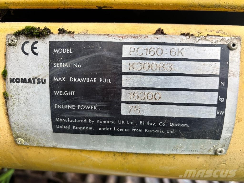 Komatsu PC 160-6K Gravemaskiner på larvebånd