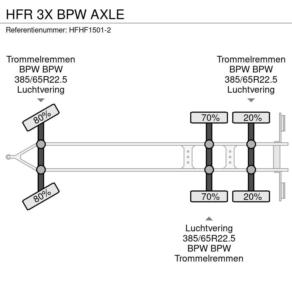 HFR 3X BPW AXLE Anhænger med lad/Flatbed