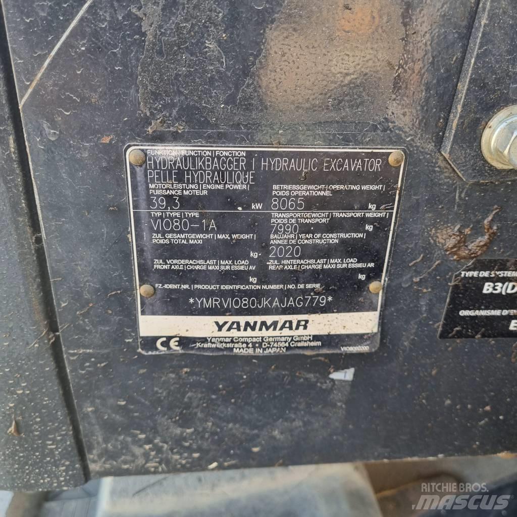 Yanmar Vio 80-1A Midi-gravemaskiner 7t - 12t
