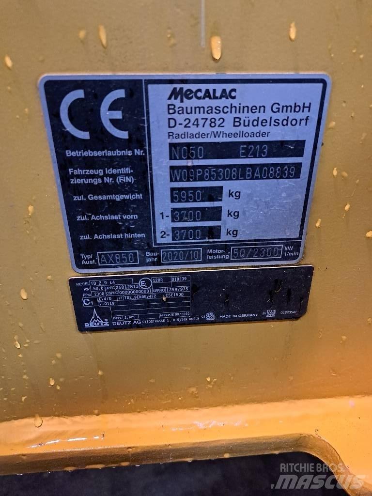 Mecalac AX 850 Læssemaskiner på hjul