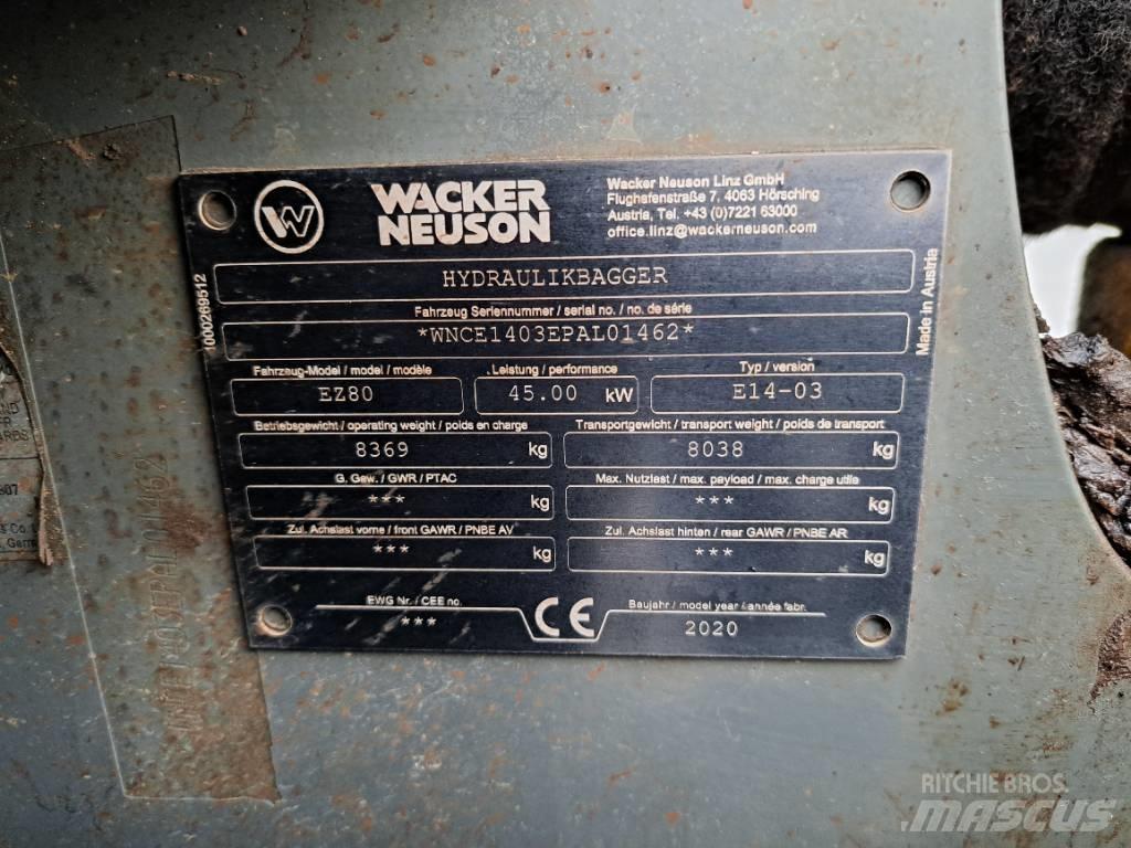 Wacker Neuson EZ80 Gravemaskiner på larvebånd