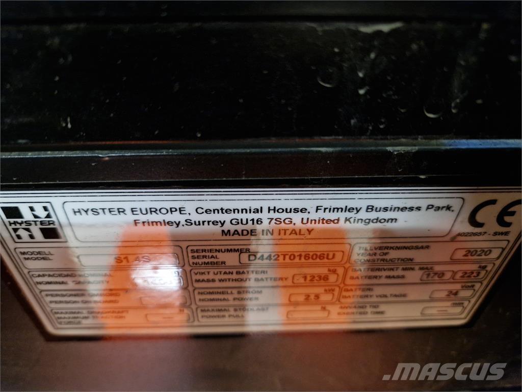 Hyster S1.4S IL Selvkørende stablere