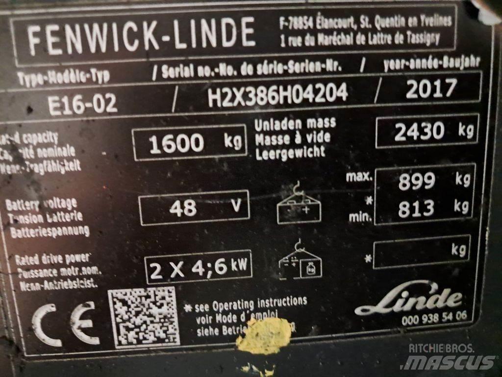 Linde E16-02 El gaffeltrucks