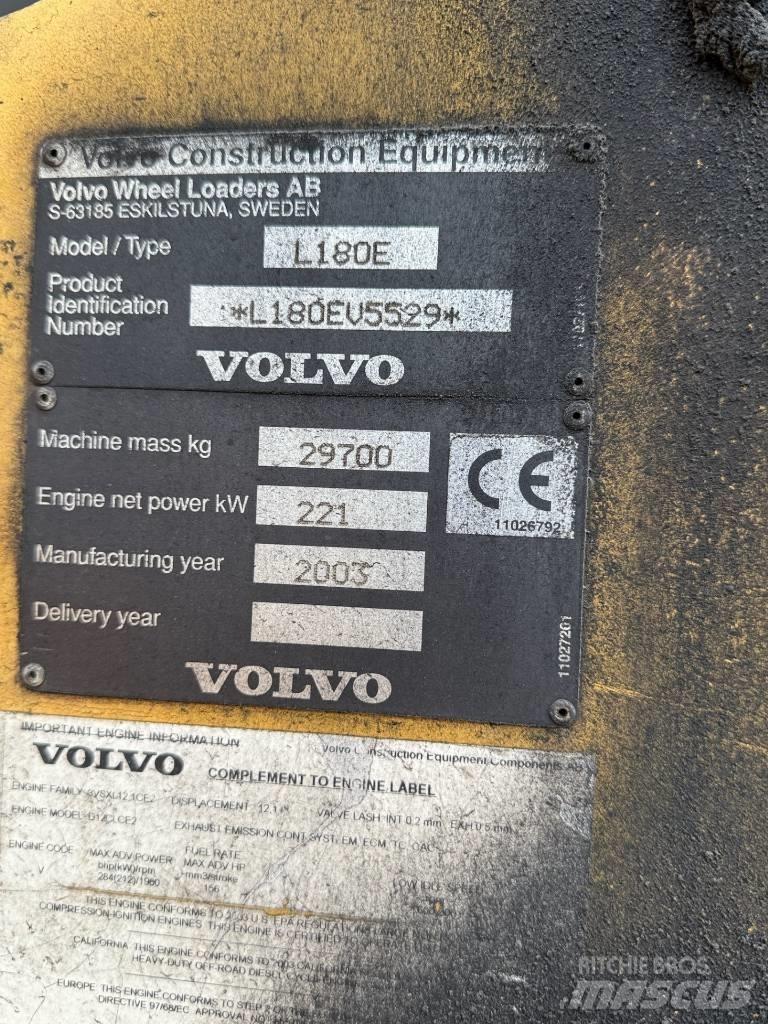 Volvo L 180 E Læssemaskiner på hjul