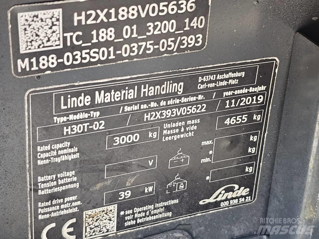 Linde H30T-02 LPG gaffeltrucks