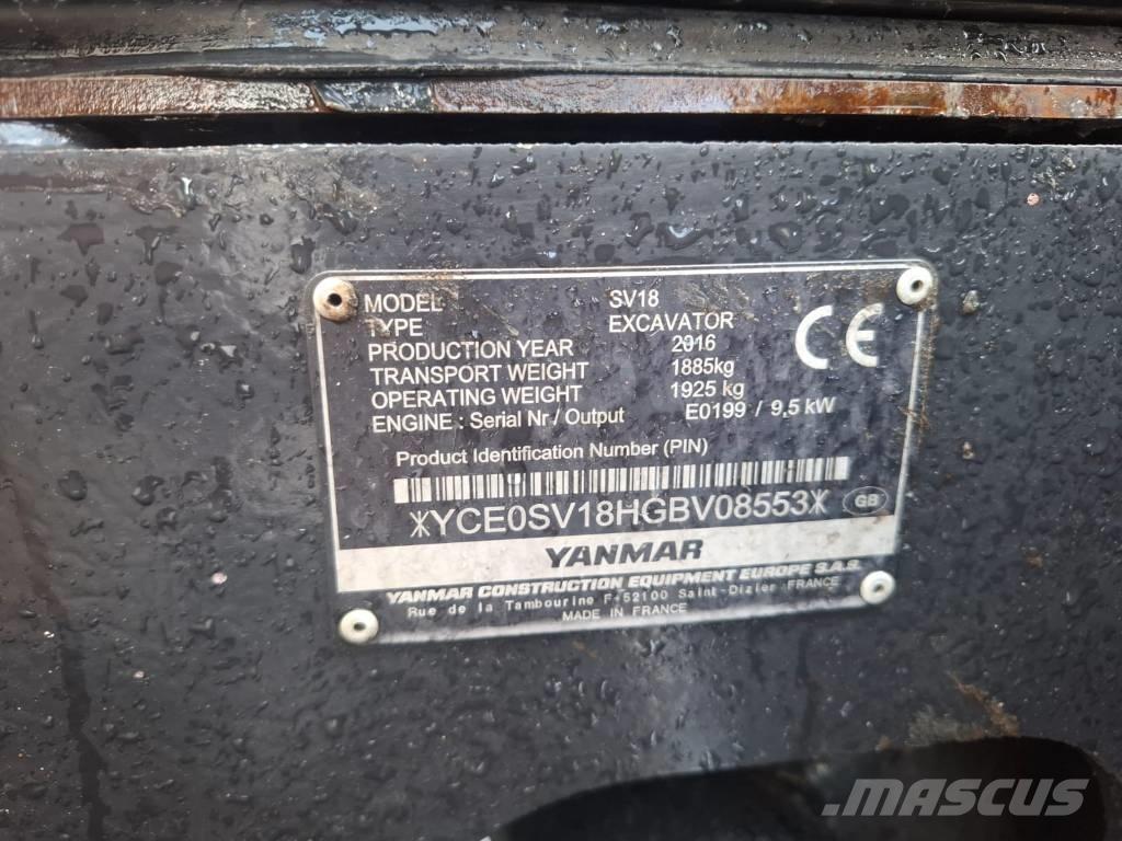 Yanmar SV 18 Minigravemaskiner