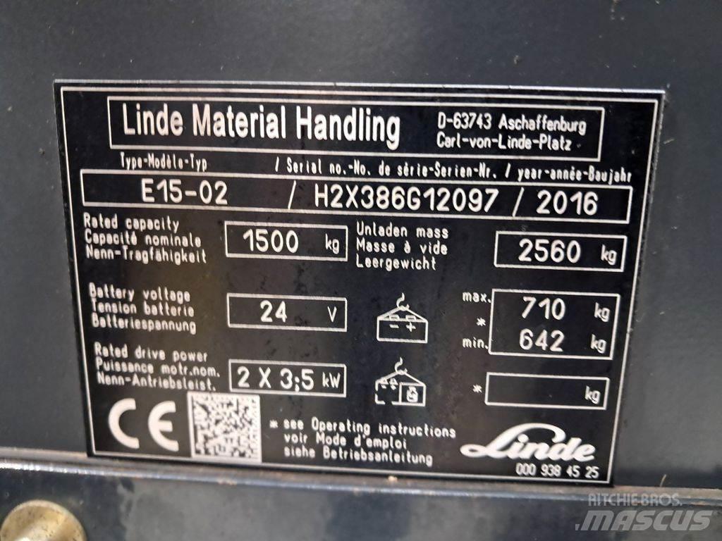 Linde E15-02 El gaffeltrucks