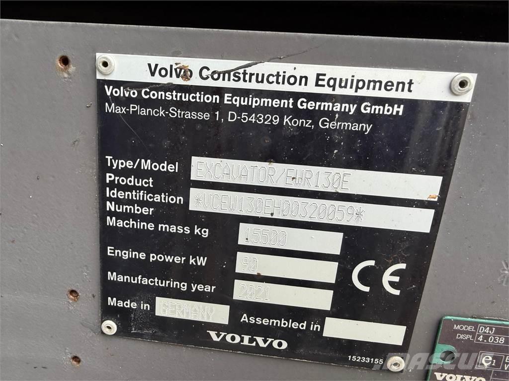 Volvo EWR130E Gravemaskiner på hjul