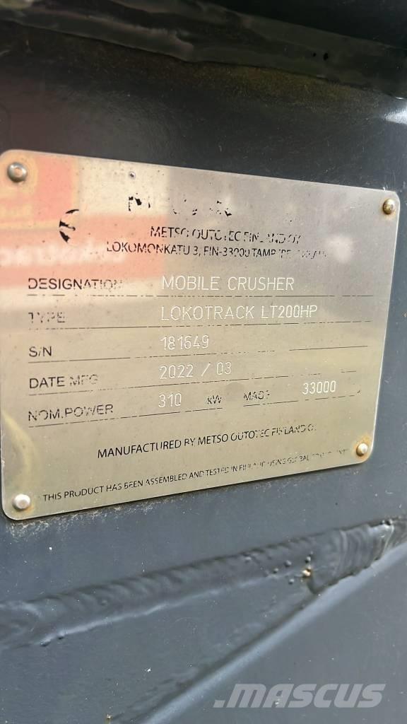 Metso LT 200 HP Mobile knusere