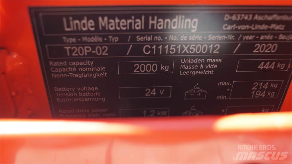 Linde T20P El-palleløftere