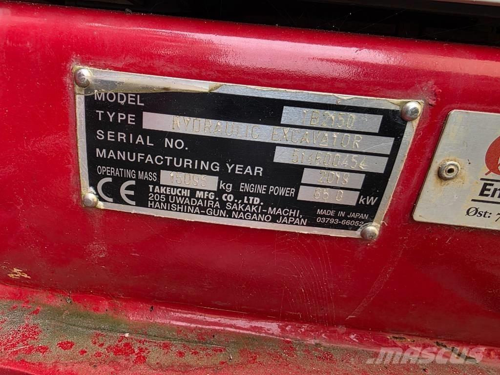 Takeuchi TB 2150 Gravemaskiner på larvebånd