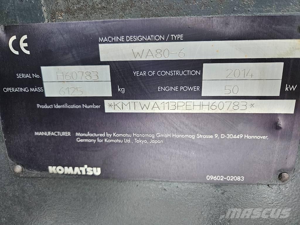 Komatsu WA80-6 Læssemaskiner på hjul