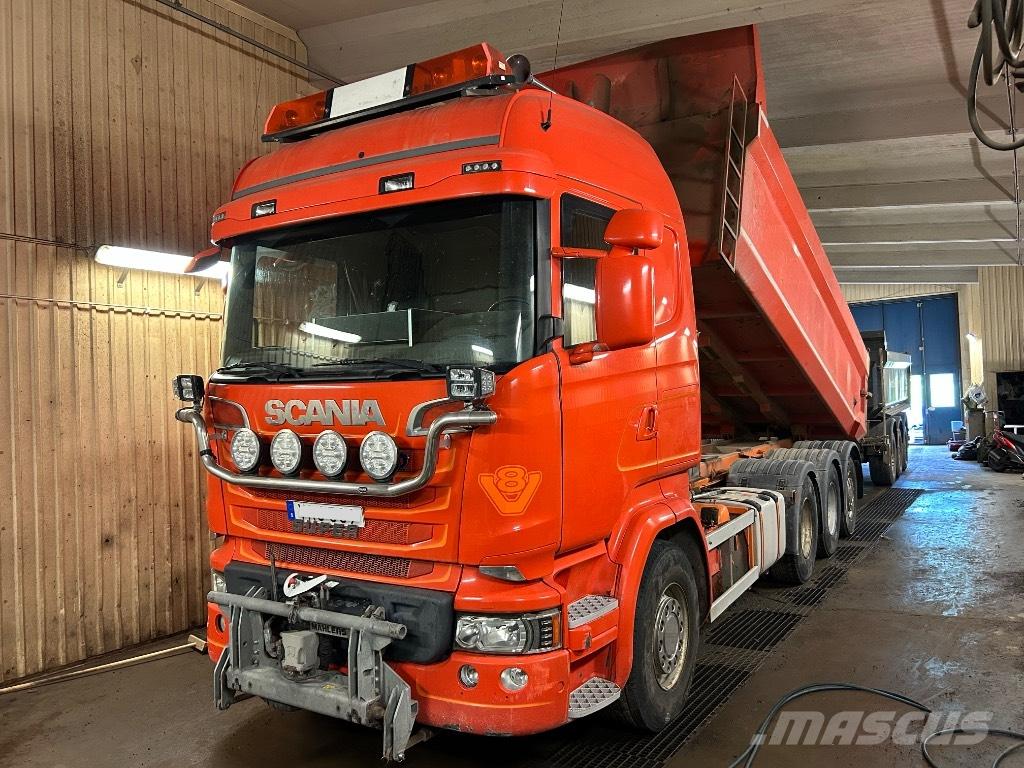 Scania R 520 Tridem Lastbiler med tip