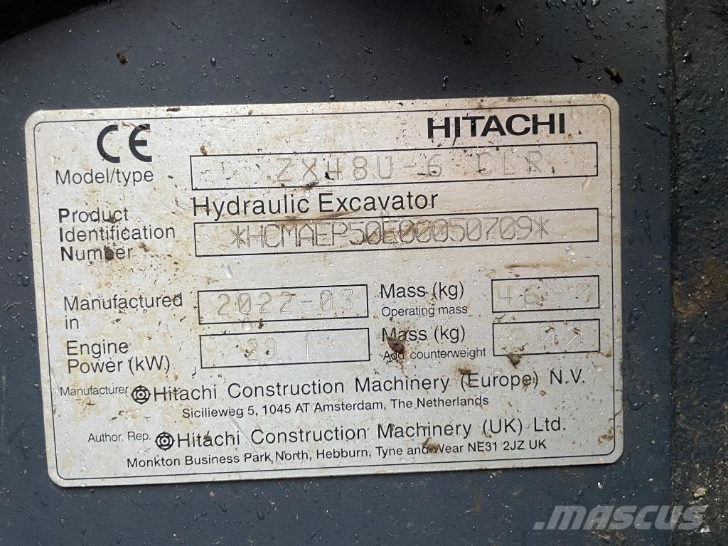Hitachi ZX 48 U-6 Minigravemaskiner