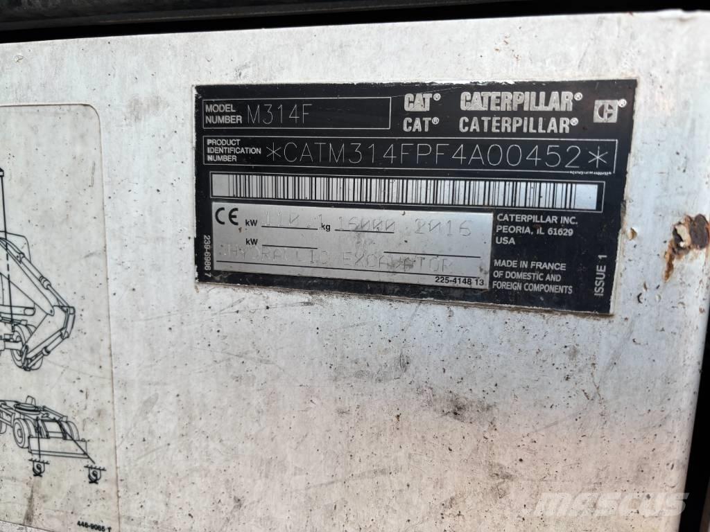 CAT m314f Gravemaskiner på hjul