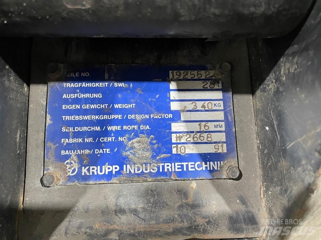 Krupp hookblock 28T Krandele og udstyr