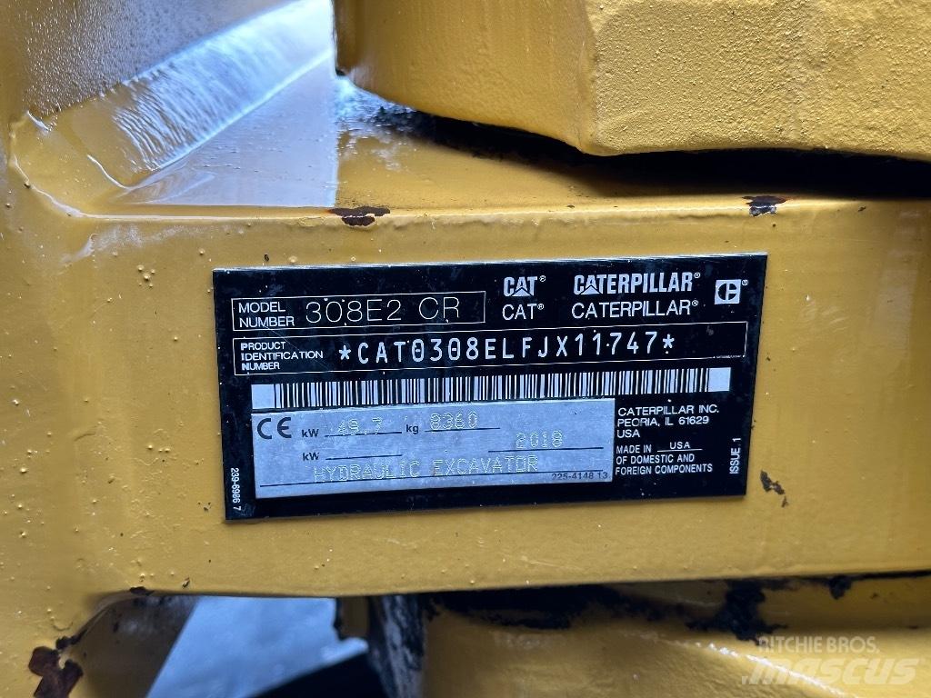 CAT 308E2 CR Midi-gravemaskiner 7t - 12t