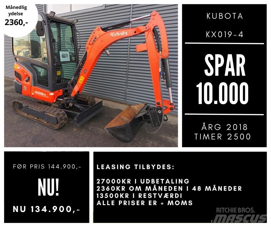 Kubota kx019-4 Minigravemaskiner