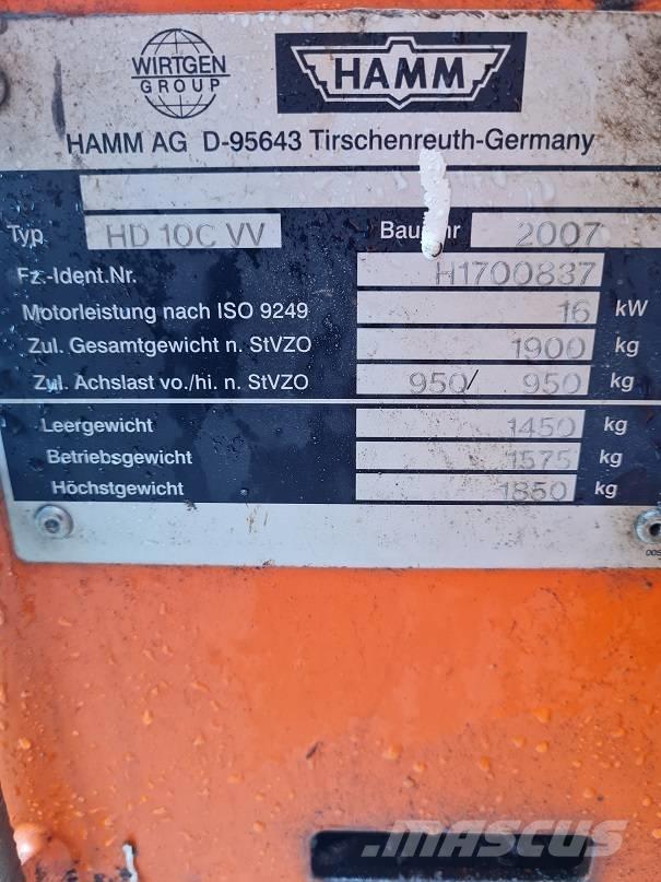 Hamm HD 10 C W Tvilling tromle