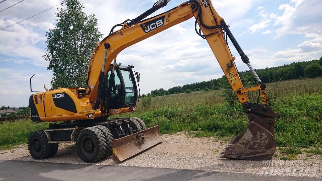 JCB JS 145 W Gravemaskiner på hjul