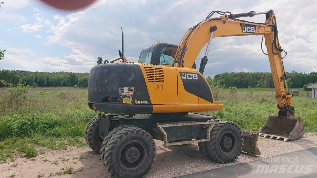 JCB JS 145 W Gravemaskiner på hjul