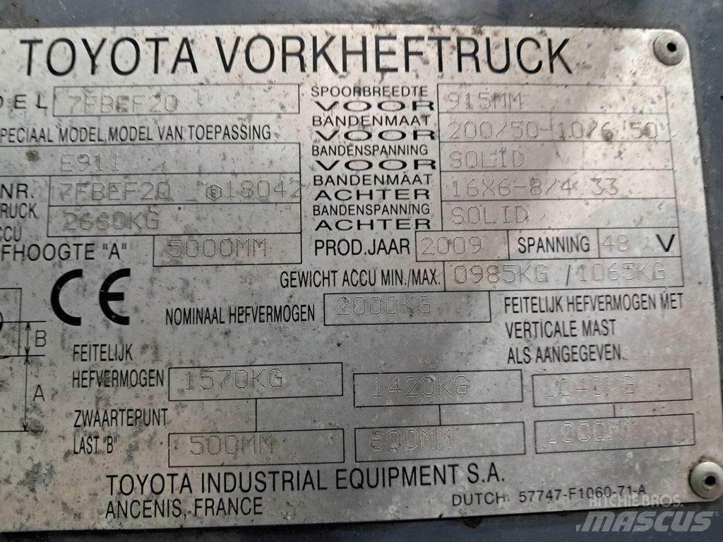 Toyota 7FBEF20 El gaffeltrucks
