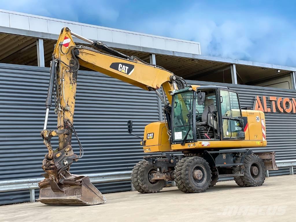 CAT M318F Gravemaskiner på hjul